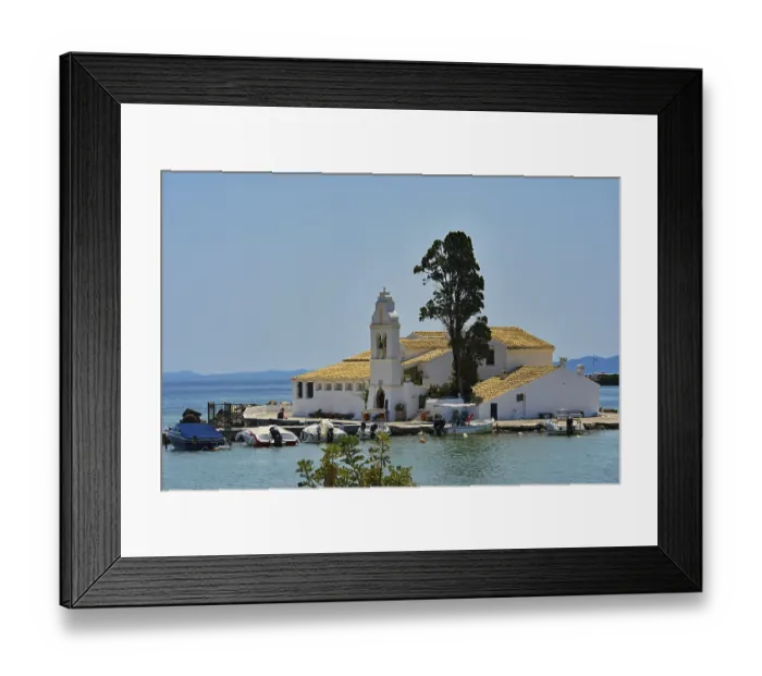 Framed Print : Beautiful Vlacherna Monastery and Mouse island