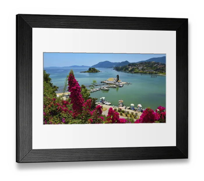 Framed Print : Beautiful Vlacherna Monastery and Mouse island