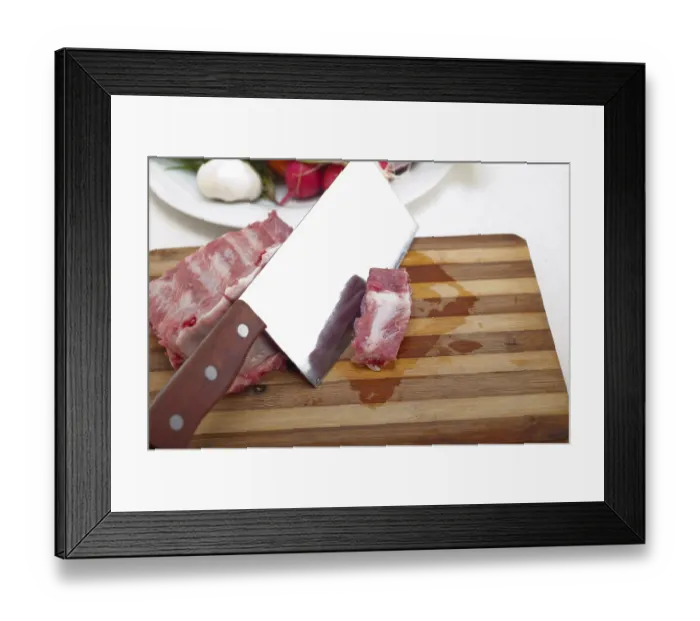 Framed Print : Food, Fresh pork ribs with vegetables and herbs ready to cook