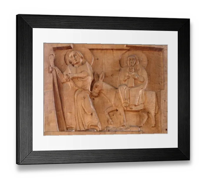 Framed Print : Flight to Egypt, Saint Lawrence church in Kleinostheim