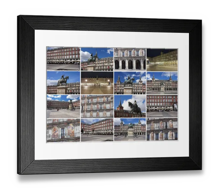 Framed Print : Beautiful view of famous Plaza Mayor in Madrid