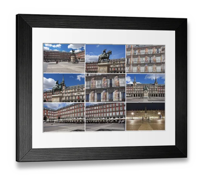 Framed Print : Beautiful view of famous Plaza Mayor in Madrid
