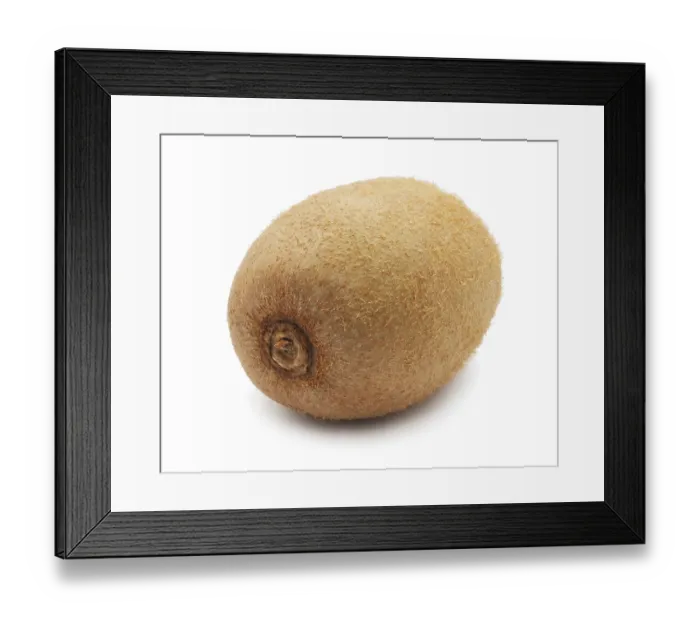 Framed Print : Fresh juicy kiwi isolated on white background