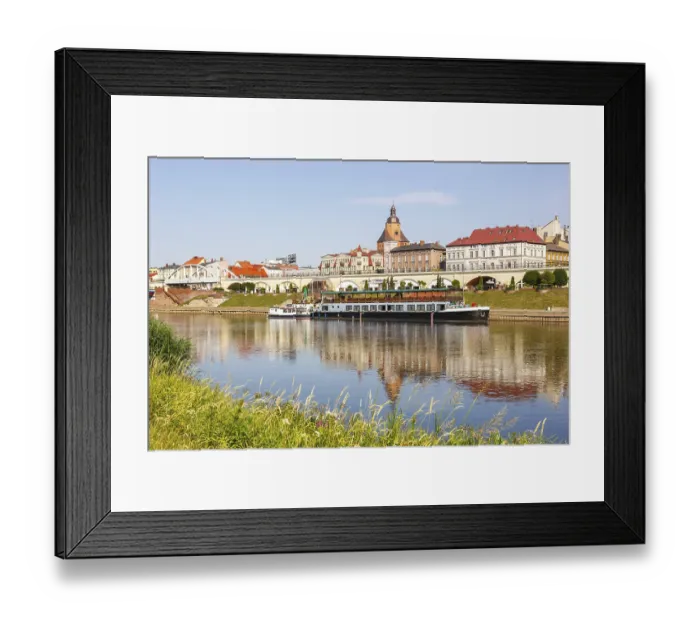 Framed Print : Landsberg an der Warthe Town on the river in Gorzow Wielkopolski