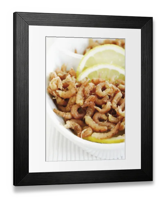 Framed Print : North Sea shrimps
