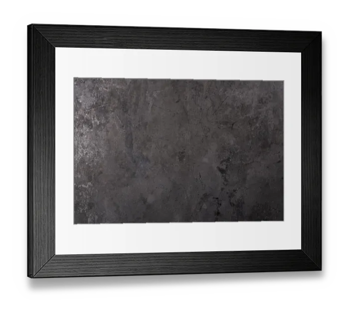 Framed Print : Top view surface made metal