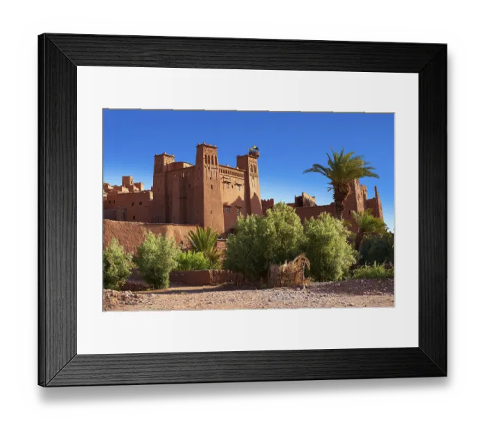 Framed Print : Mud buildings of the fortified Berber Ksar of Ait Benhaddou