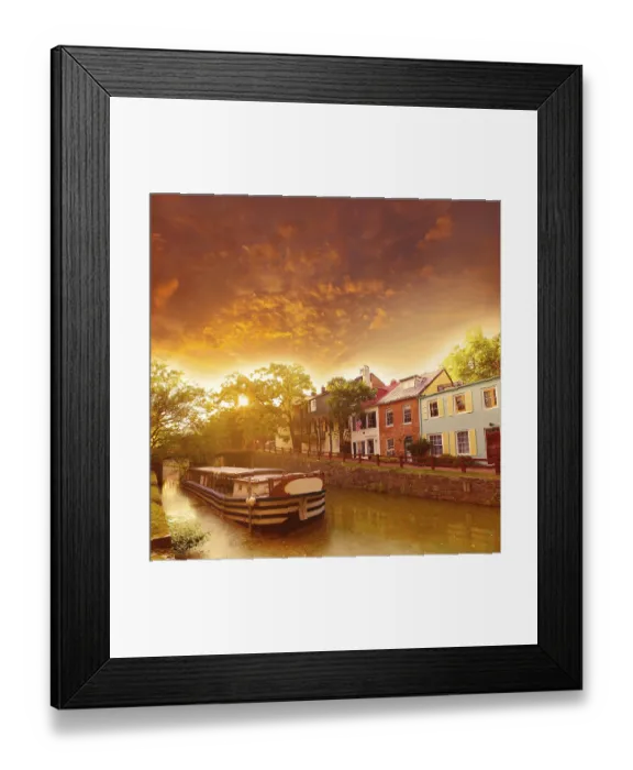 Framed Print : Chesapeake and Ohio Canal National Historical Park in Georgetown Washington DC