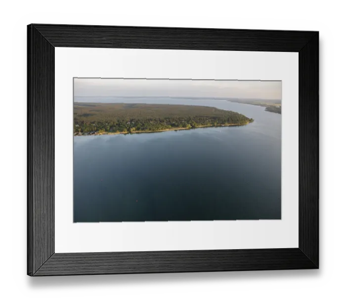 Framed Print : Aerial view, parts of the beech forests in the Muritz