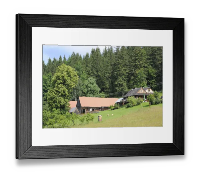 Framed Print : Farm, Mala Fatra National Park, Slovakia, Europe