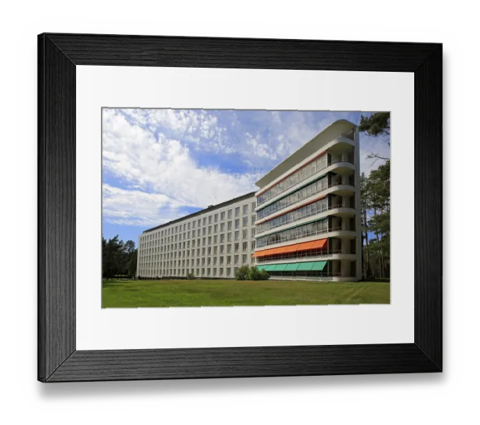 Framed Print : Paimio Sanatorium, designed by Finnish architect Alvar Aalto and completed 1933