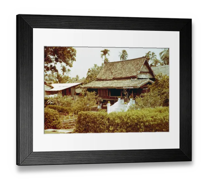 Framed Print : Historic traditional architecture Malay house