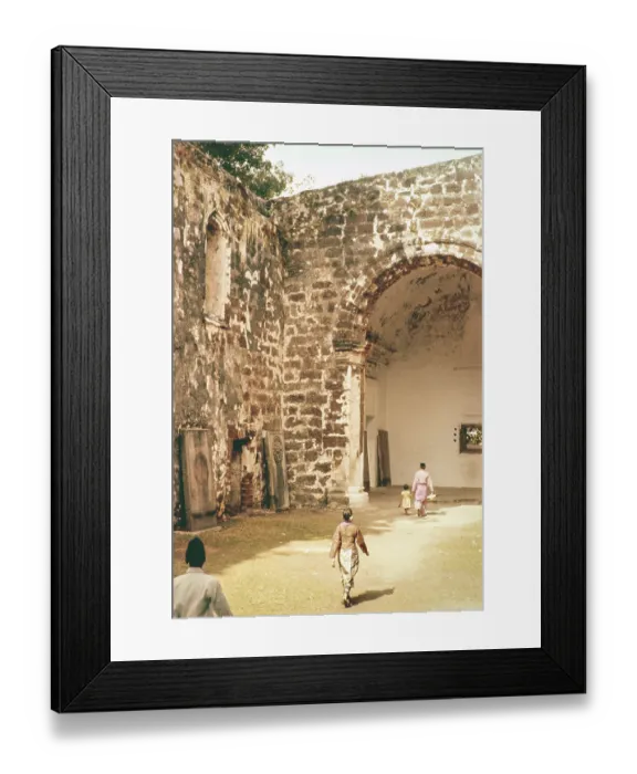 Framed Print : People inside ruined church of Saint Paul Malacca or Melaka Framed Print : People inside ruined church of Saint Paul Malacca or Melaka