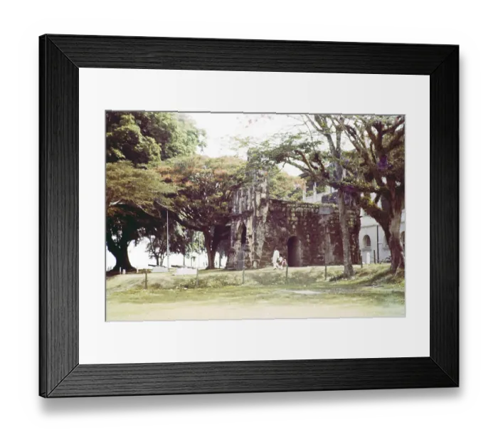 Framed Print : Porta de Santiago, historic Portuguese gateway of A Famosa fortress