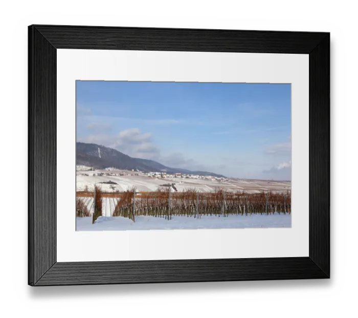 Framed Print : Winter on the German Wine Route