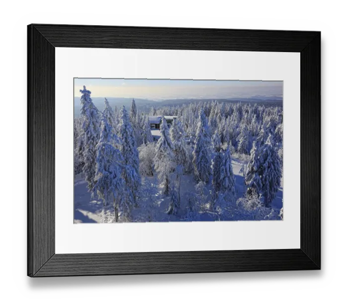 Framed Print : Winter landscape in the Fichtel Mountains