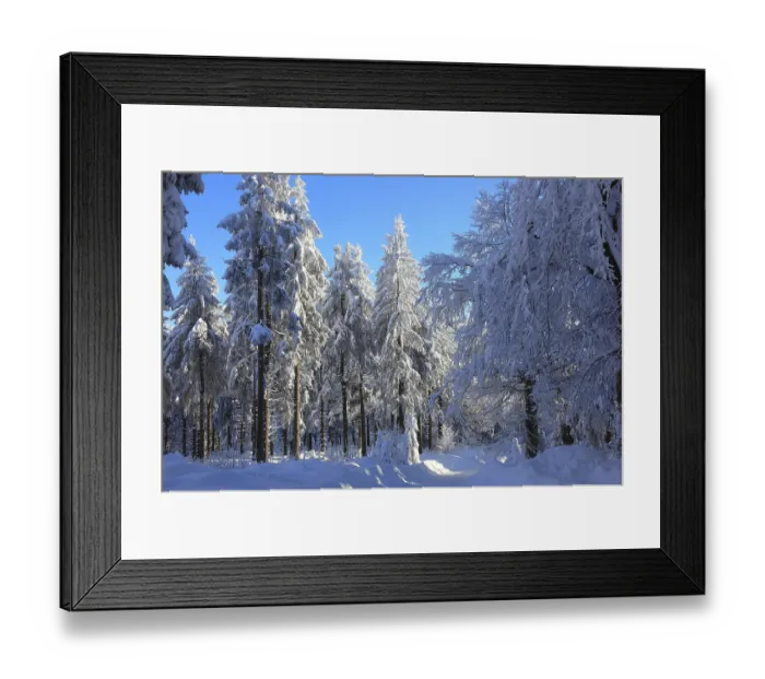 Framed Print : Winter landscape in the Fichtelgebirge