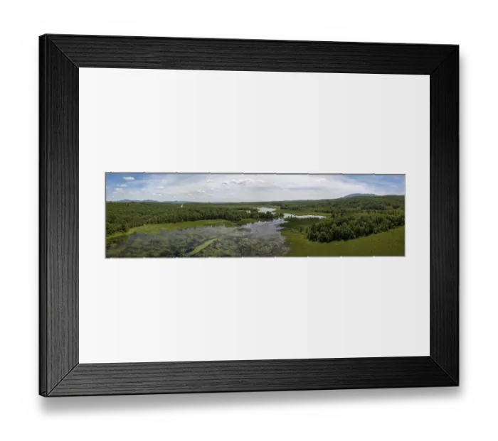 Framed Print : Aerial view of Mud Pond with Mount Monadnock
