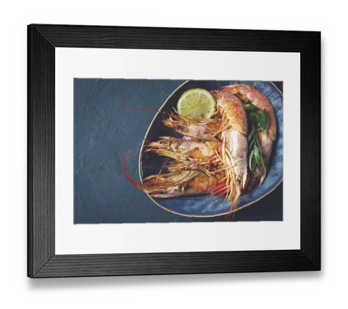 Framed Print : Langoustines, Australian, freshly frozen on ice Framed Print : Langoustines, Australian, freshly frozen on ice