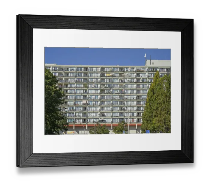 Framed Print : Social housing, Pallasseum residential building