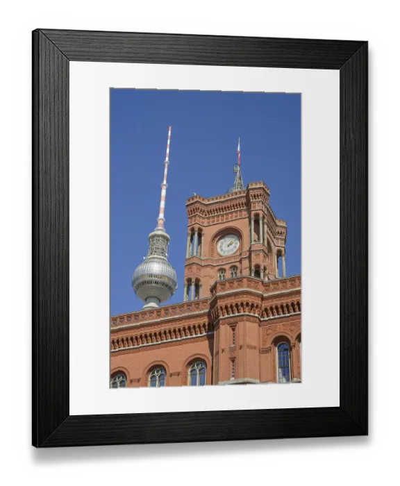 Framed Print : Television tower, Rotes Rathaus Framed Print : Television tower, Rotes Rathaus