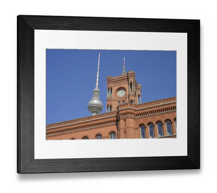 Framed Print : Television tower, Rotes Rathaus