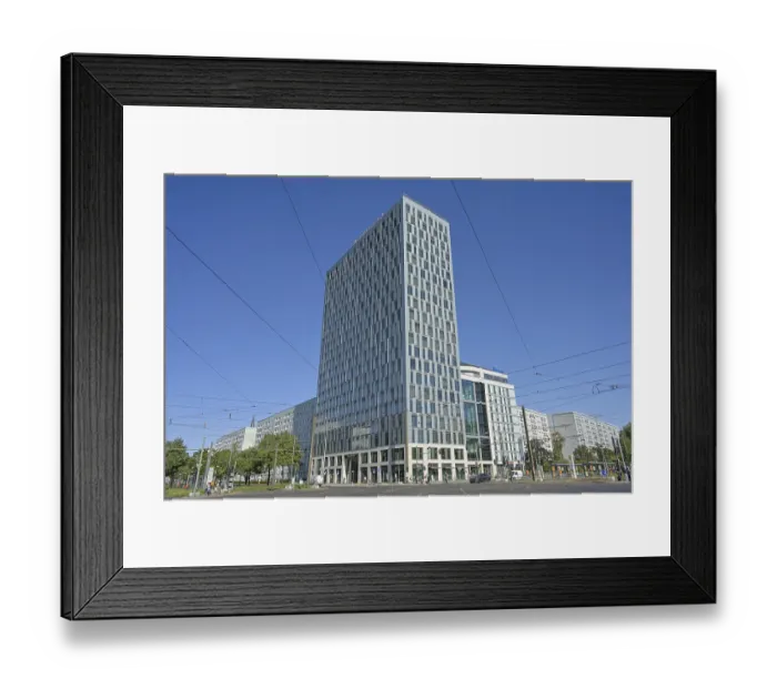 Framed Print : Mercedes-Benz Bank, Otto-Braun-StraBe