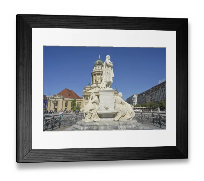 Framed Print : Friedrich Schiller monument, French Cathedral
