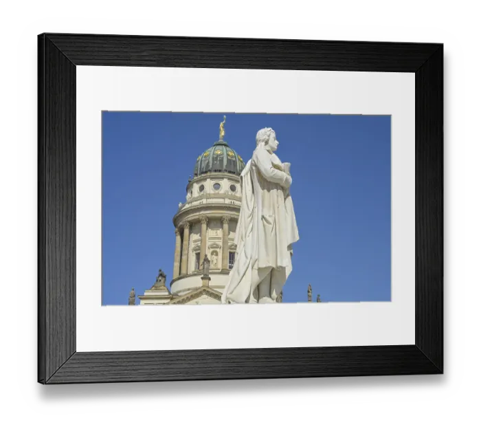 Framed Print : Friedrich Schiller monument, French Cathedral Framed Print : Friedrich Schiller monument, French Cathedral