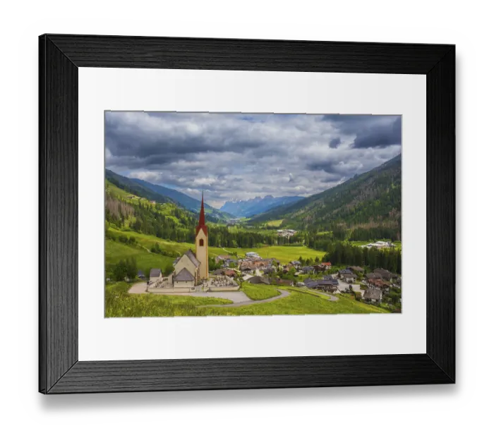 Framed Print : View of the church of Winnebach