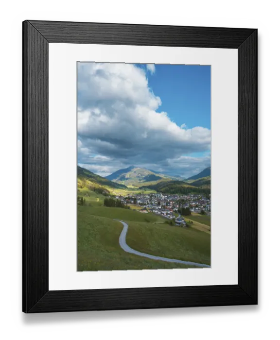 Framed Print : View of the village in San Candido Framed Print : View of the village in San Candido