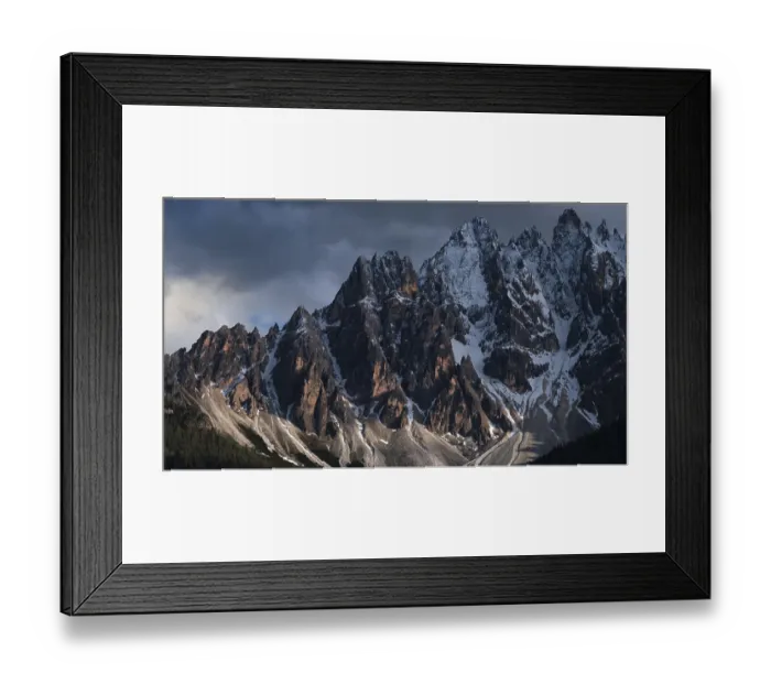 Framed Print : View of the left part of the local mountains of San Candido