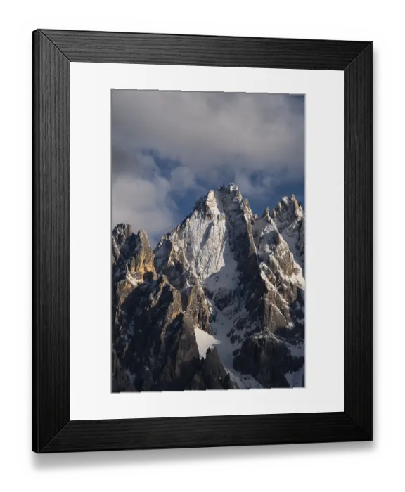 Framed Print : Close-up of mountain peaks of the Sesto Dolomites