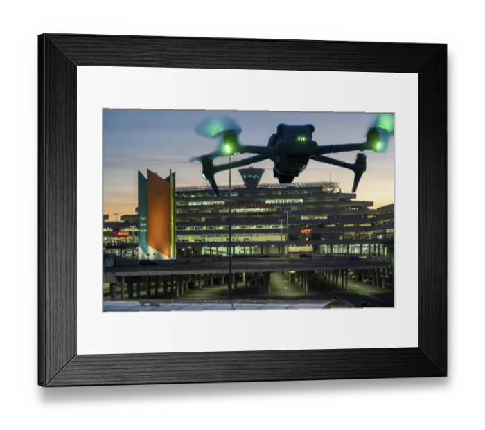 Framed Print : Symbolic image, photomontage, reconnaissance