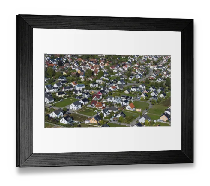 Framed Print : Residential area in the municipality of Motzingen