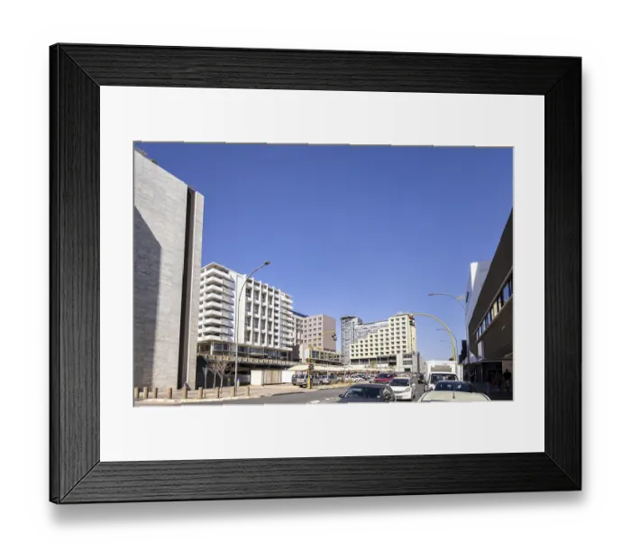 Framed Print : Modern downtown Windhoek, Namibia - 11 August Framed Print : Modern downtown Windhoek, Namibia - 11 August