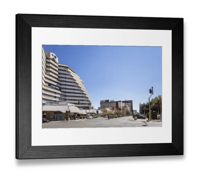 Framed Print : Modern downtown Windhoek, Namibia - 11 August