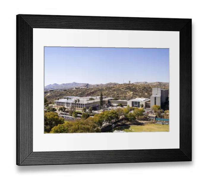 Framed Print : Modern downtown Windhoek, Namibia Framed Print : Modern downtown Windhoek, Namibia