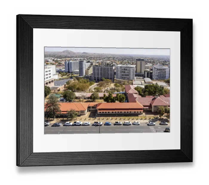 Framed Print : Modern downtown Windhoek, Namibia
