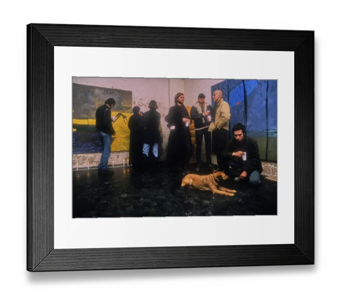 Framed Print : Germany, Berlin, 03.11.1991, Vernissage in the gallery Knaack 90