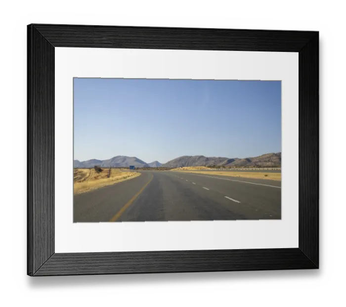 Framed Print : Scenic view of the open road between Windhoek and Outjo