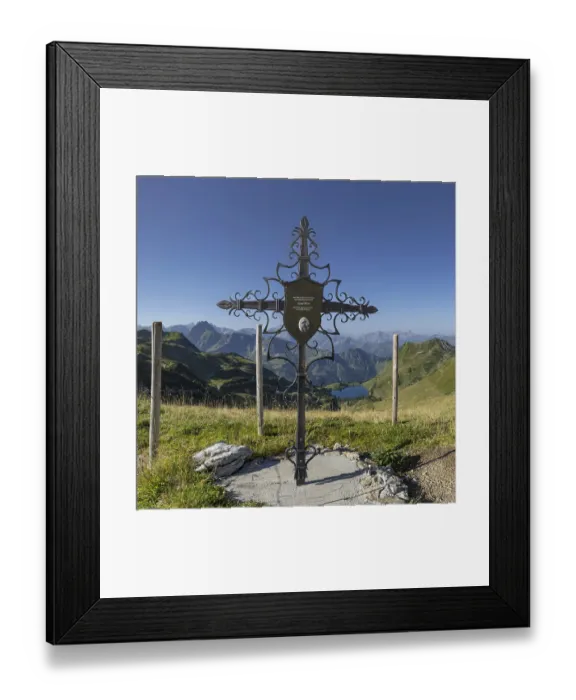 Framed Print : Forged memorial cross for Josef Bock