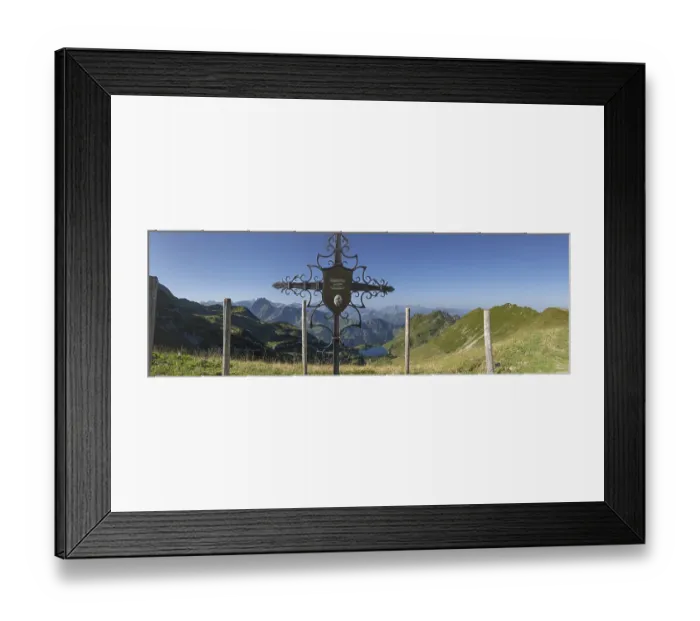 Framed Print : Forged memorial cross for Josef Bock