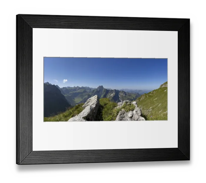 Framed Print : Mountain panorama from Laufbacher-Eckweg to Hofats