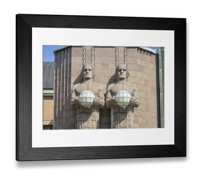 Framed Print : Figures on the facade, Kivimiehet Framed Print : Figures on the facade, Kivimiehet