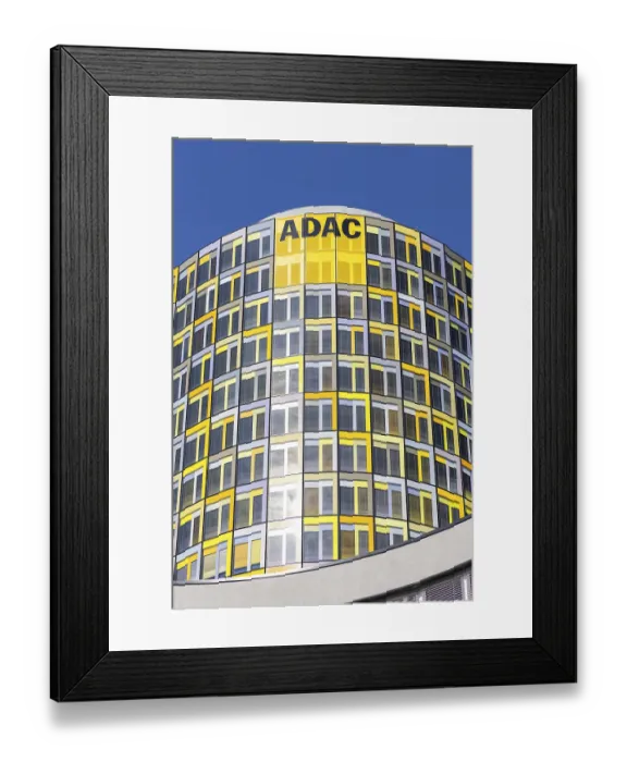 Framed Print : ADAC headquarters modern architecture building in Munich