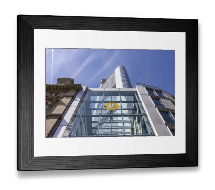 Framed Print : Commerzbank Head Office Frankfurt in the Commerzbank Tower Germany's tallest skyscraper in Frankfurt am Main Framed Print : Commerzbank Head Office Frankfurt in the Commerzbank Tower Germany's tallest skyscraper in Frankfurt am Main