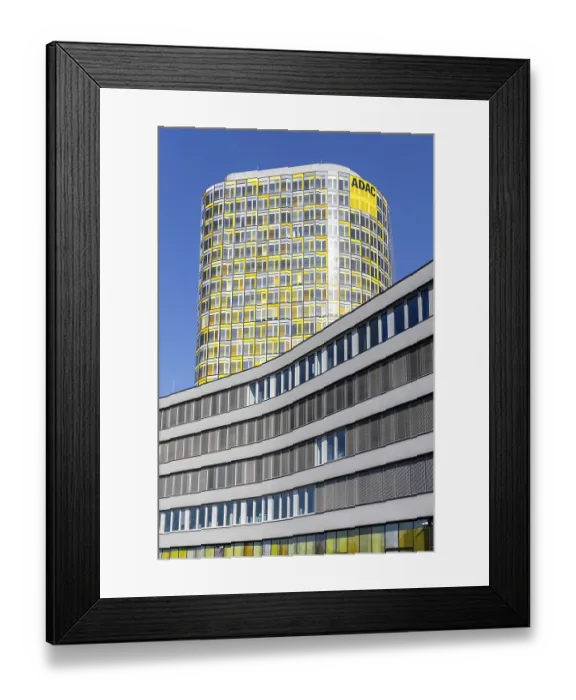 Framed Print : ADAC headquarters modern architecture building in Munich