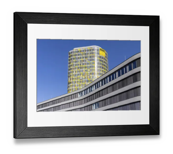 Framed Print : ADAC headquarters modern architecture building in Munich