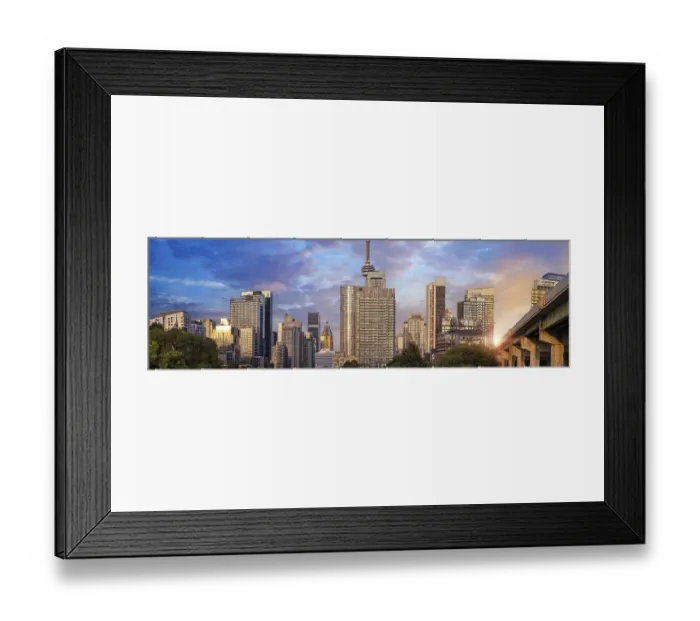 Framed Print : Scenic panorama of Toronto financial district skyline in the city downtown Framed Print : Scenic panorama of Toronto financial district skyline in the city downtown